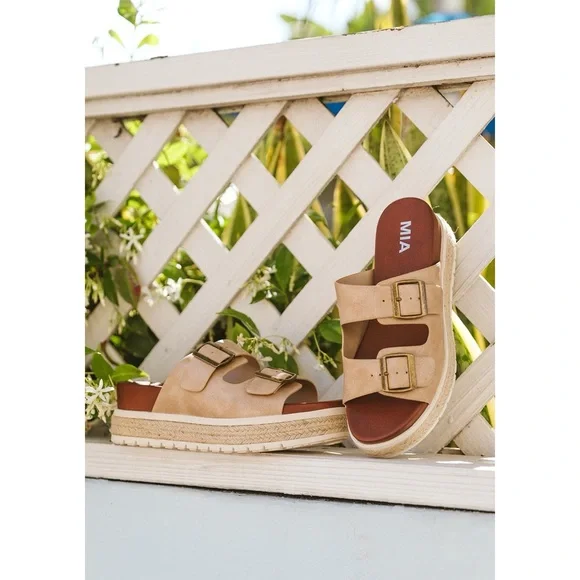 MIA Slide Espadrille Platform Sandal Size 7.5 - Picture 2 of 8